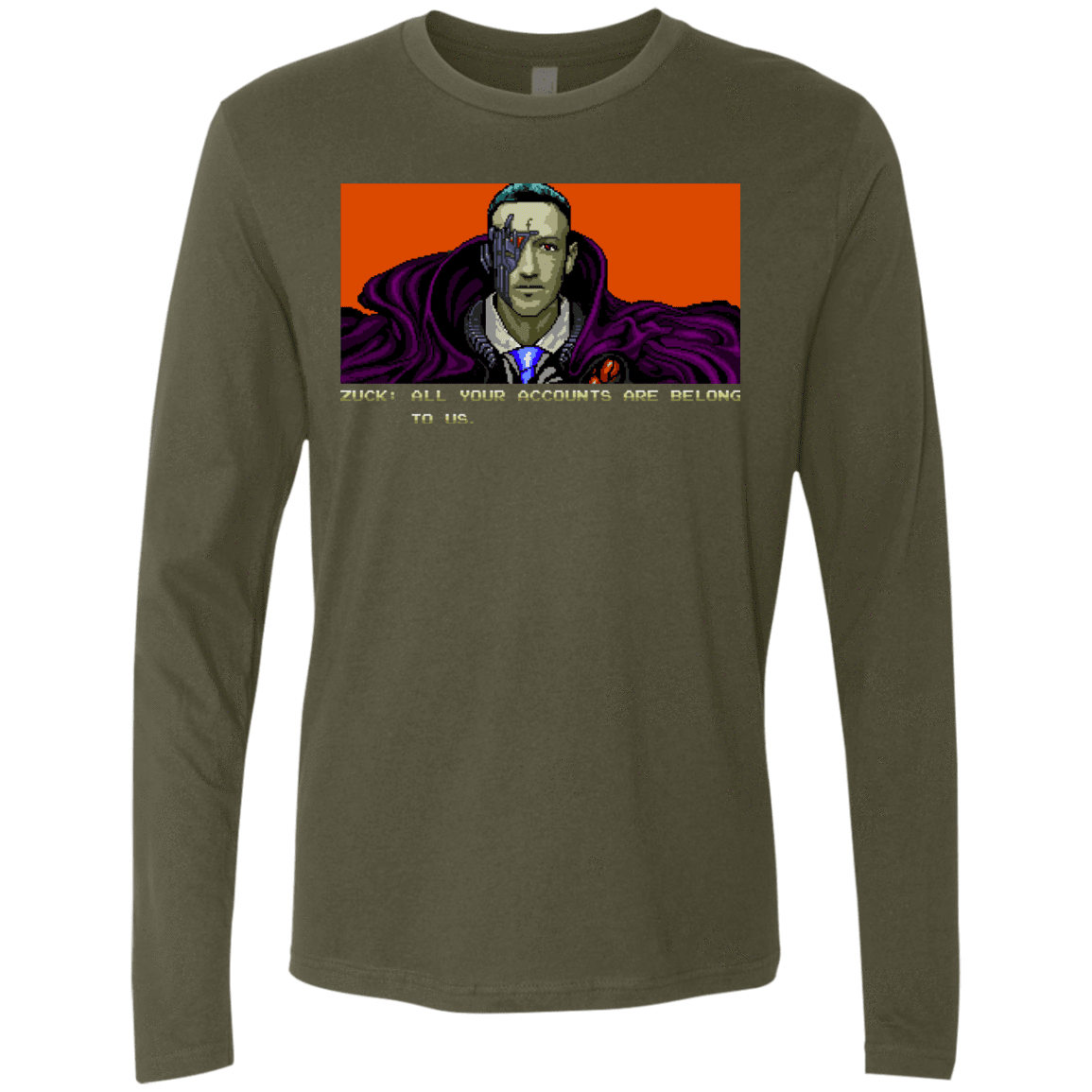 T-Shirts Military Green / S All Your Accounts Men's Premium Long Sleeve