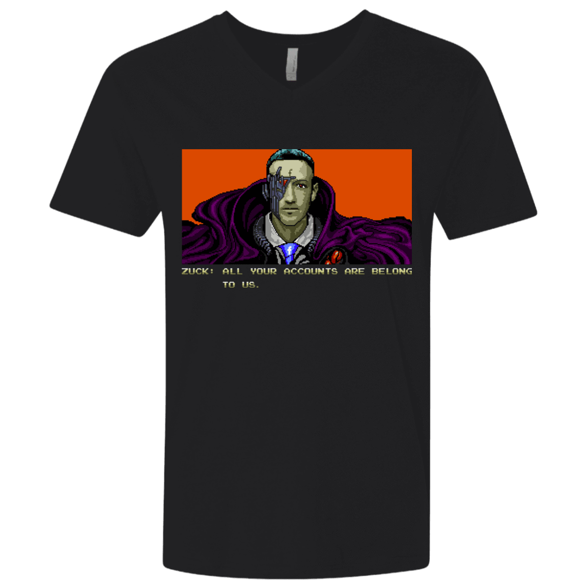 T-Shirts Black / X-Small All Your Accounts Men's Premium V-Neck