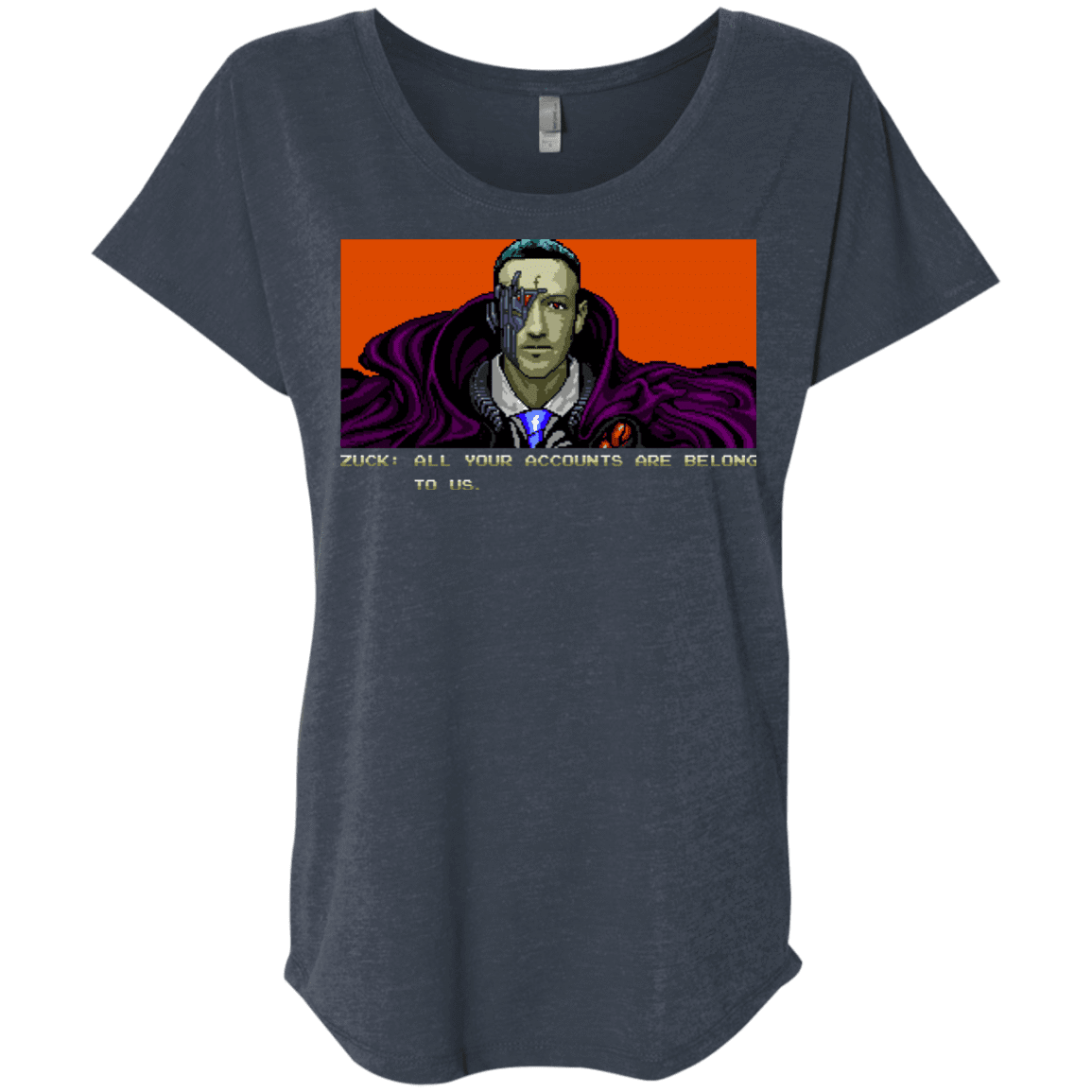 T-Shirts Vintage Navy / X-Small All Your Accounts Triblend Dolman Sleeve