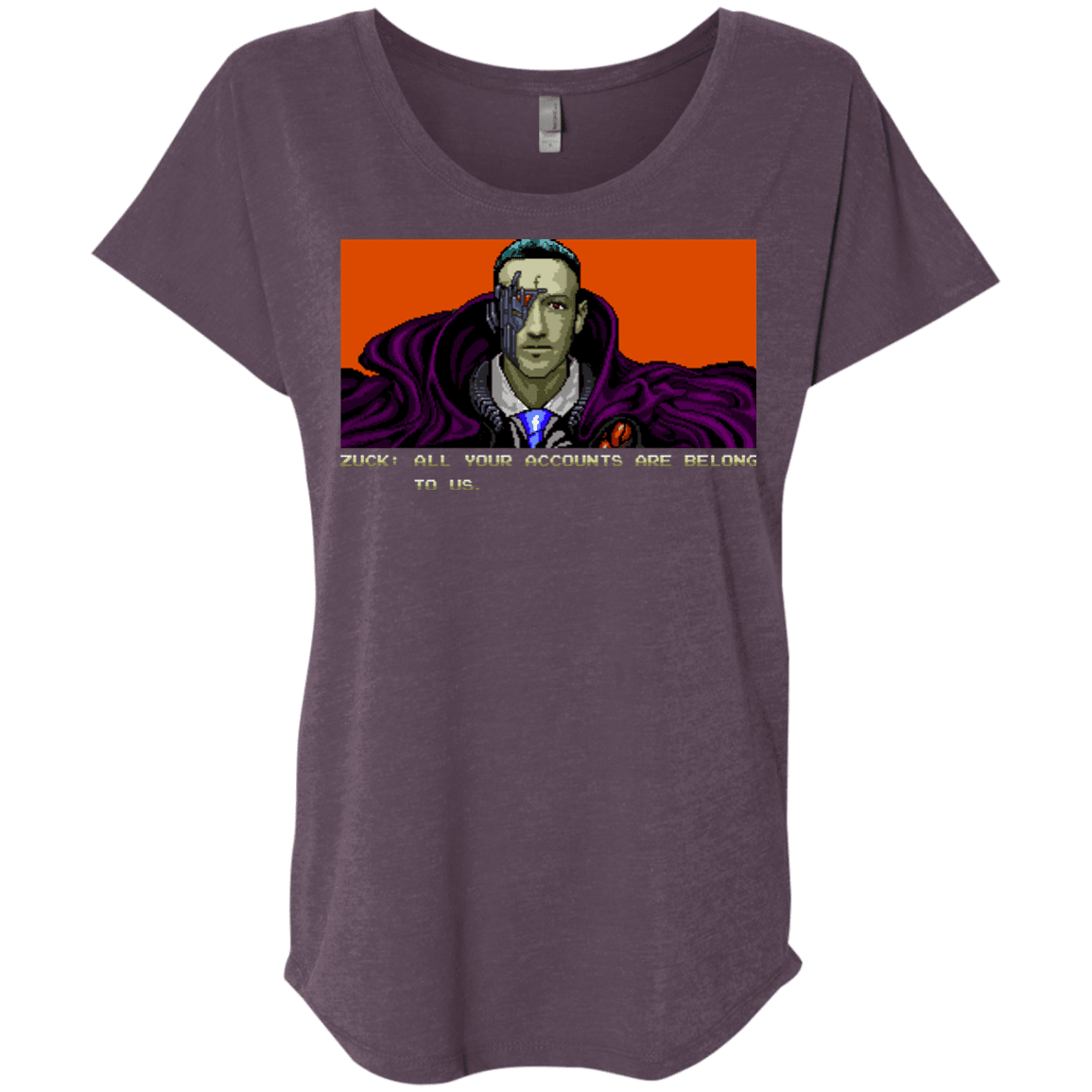 T-Shirts Vintage Purple / X-Small All Your Accounts Triblend Dolman Sleeve