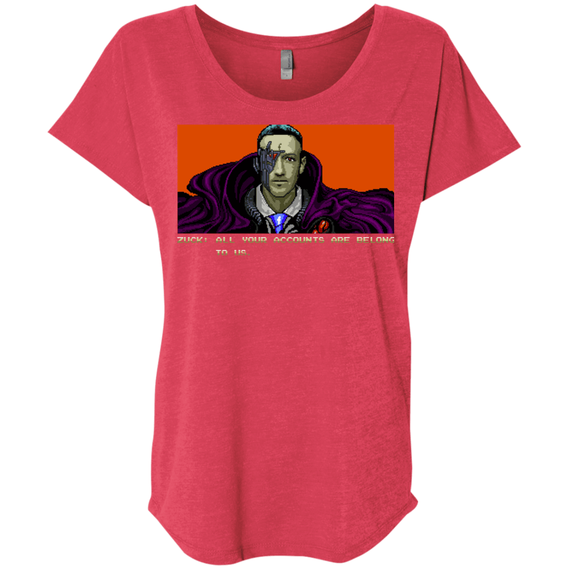 T-Shirts Vintage Red / X-Small All Your Accounts Triblend Dolman Sleeve