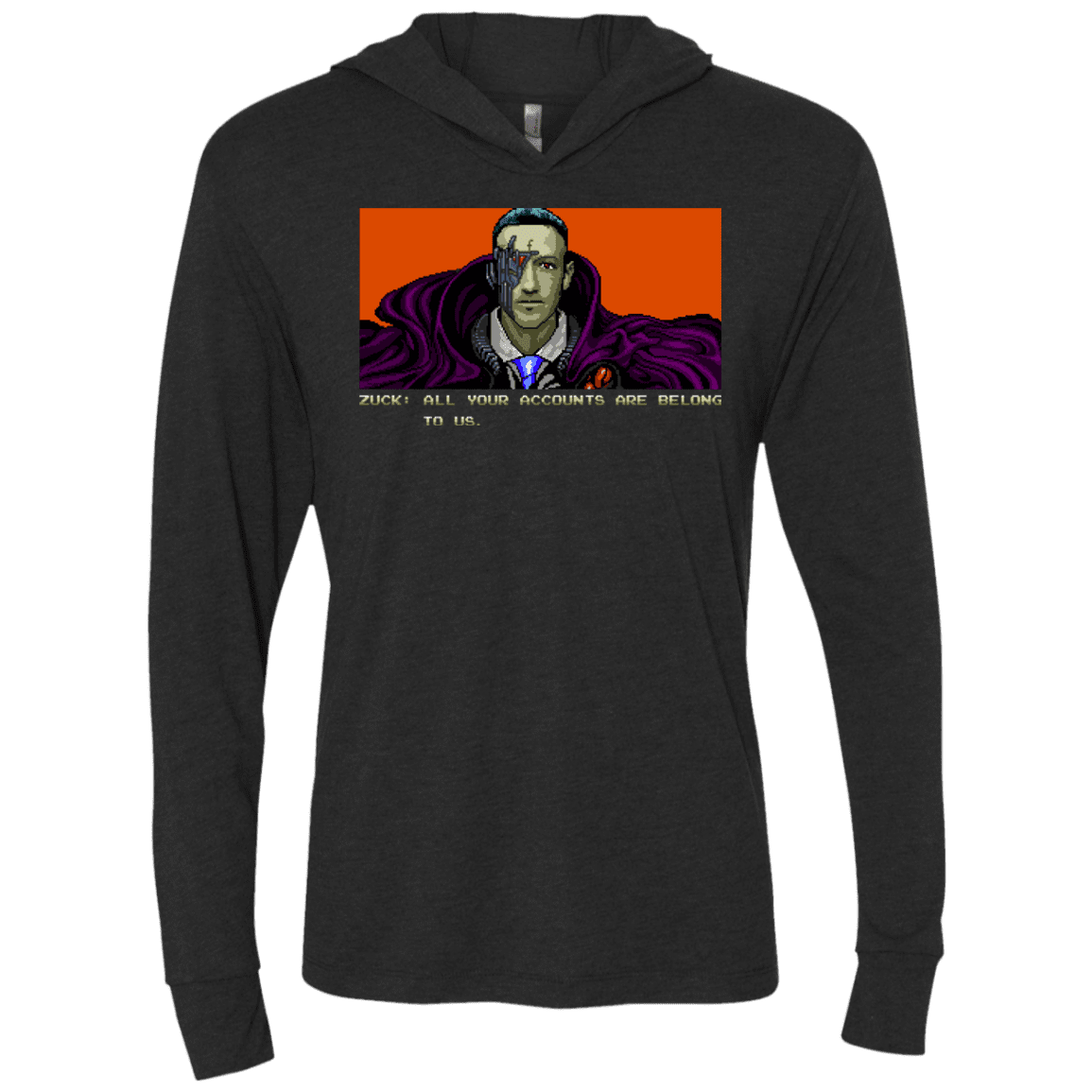 T-Shirts Vintage Black / X-Small All Your Accounts Triblend Long Sleeve Hoodie Tee