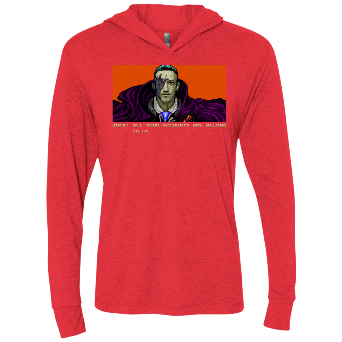 T-Shirts Vintage Red / X-Small All Your Accounts Triblend Long Sleeve Hoodie Tee