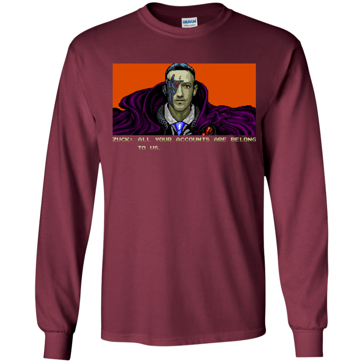 T-Shirts Maroon / YS All Your Accounts Youth Long Sleeve T-Shirt