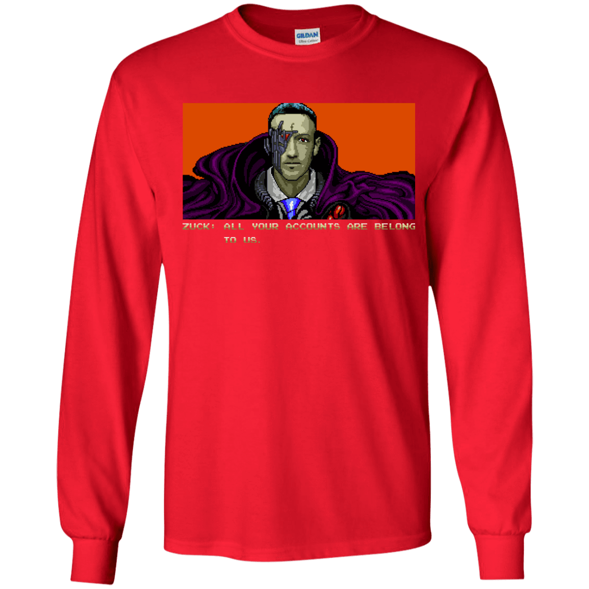 T-Shirts Red / YS All Your Accounts Youth Long Sleeve T-Shirt