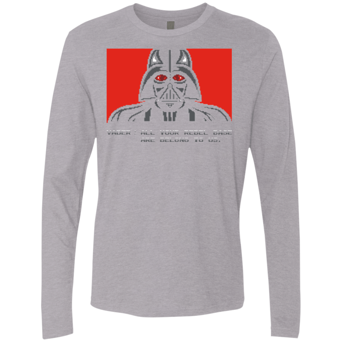 T-Shirts Heather Grey / Small All your rebel base are belongs to us Men's Premium Long Sleeve