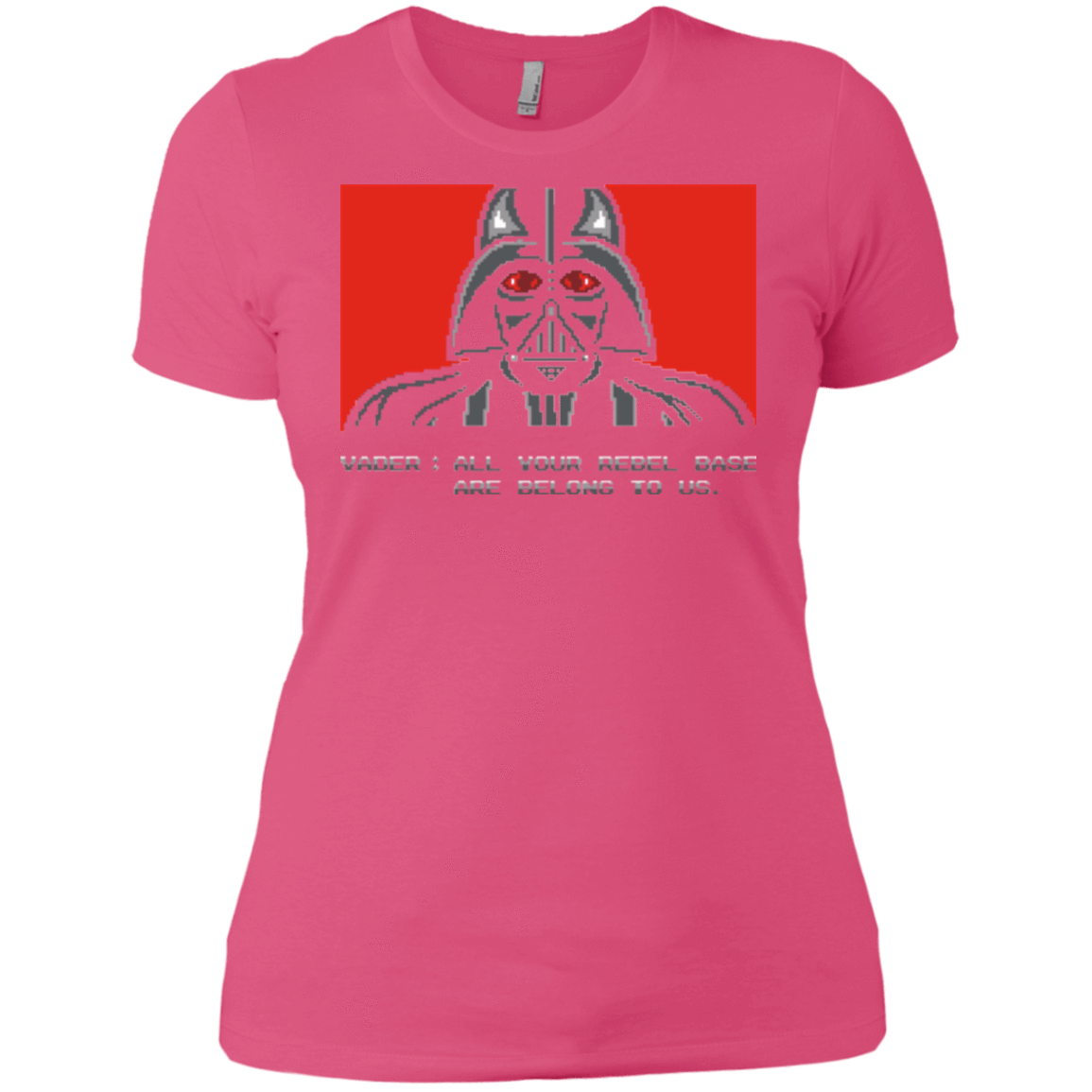 T-Shirts Hot Pink / X-Small All your rebel base are belongs to us Women's Premium T-Shirt