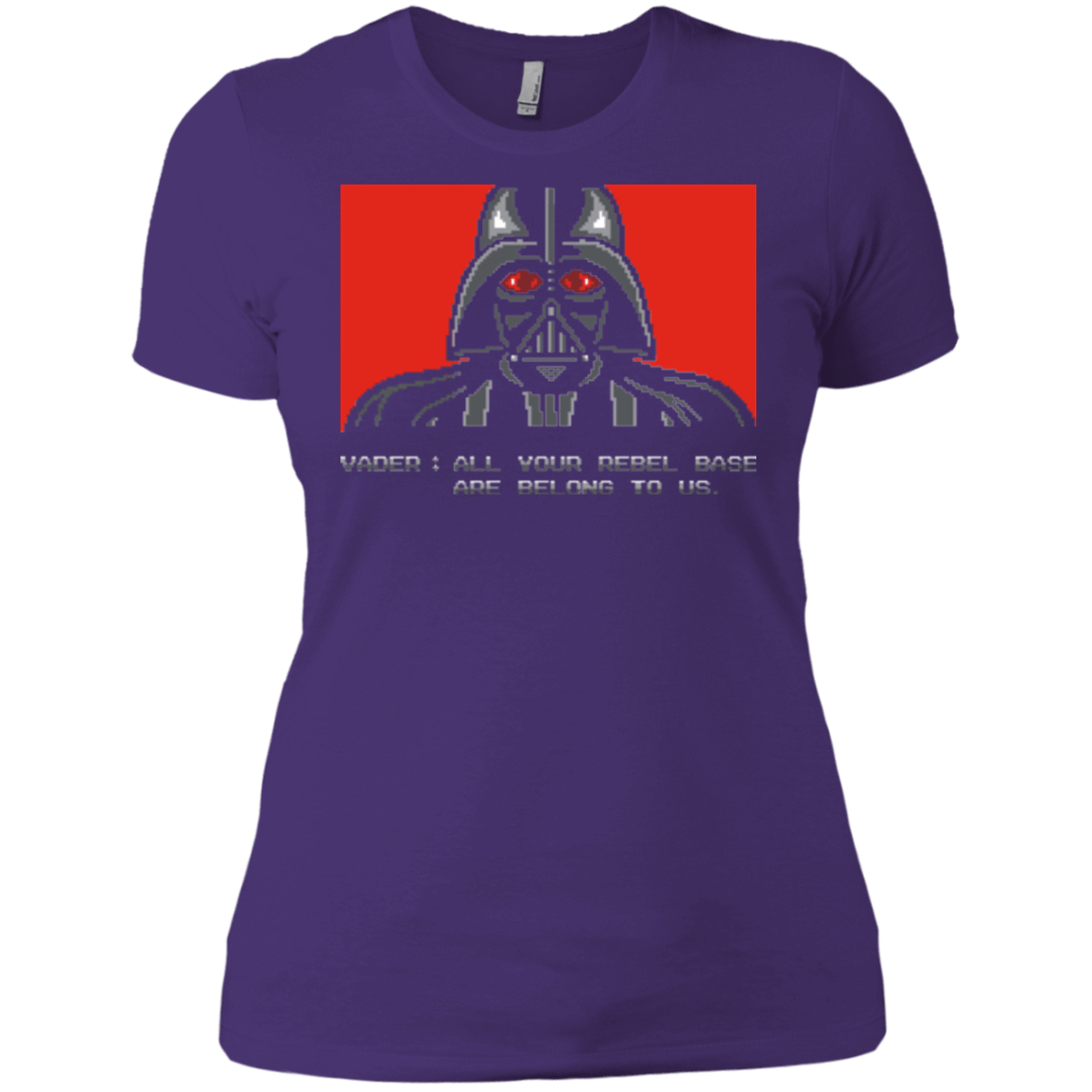 T-Shirts Purple / X-Small All your rebel base are belongs to us Women's Premium T-Shirt