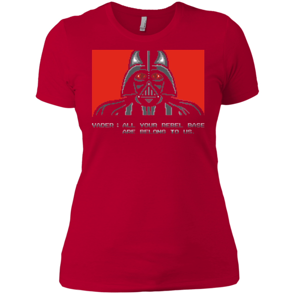 T-Shirts Red / X-Small All your rebel base are belongs to us Women's Premium T-Shirt
