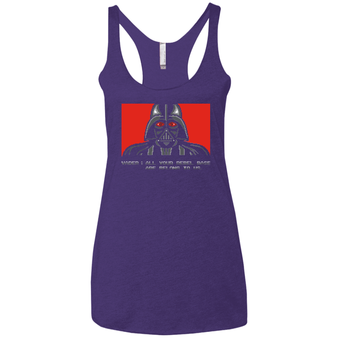T-Shirts Purple / X-Small All your rebel base are belongs to us Women's Triblend Racerback Tank