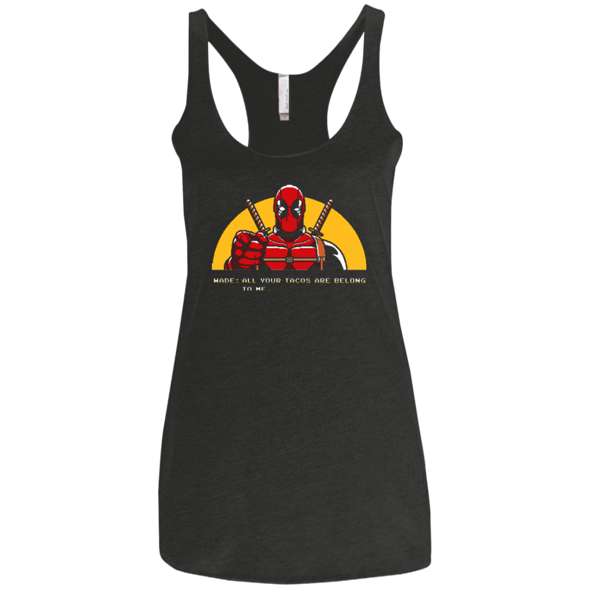 T-Shirts Vintage Black / X-Small All Your Tacos Are Belong To Me Women's Triblend Racerback Tank