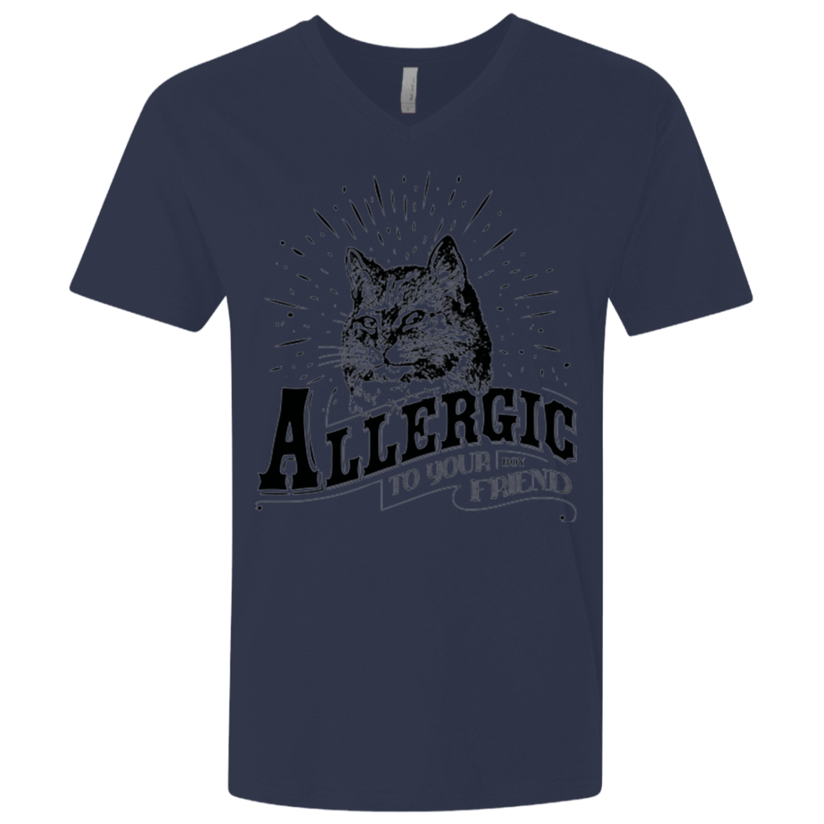 T-Shirts Midnight Navy / X-Small Allergic to your Boyfriend Men's Premium V-Neck
