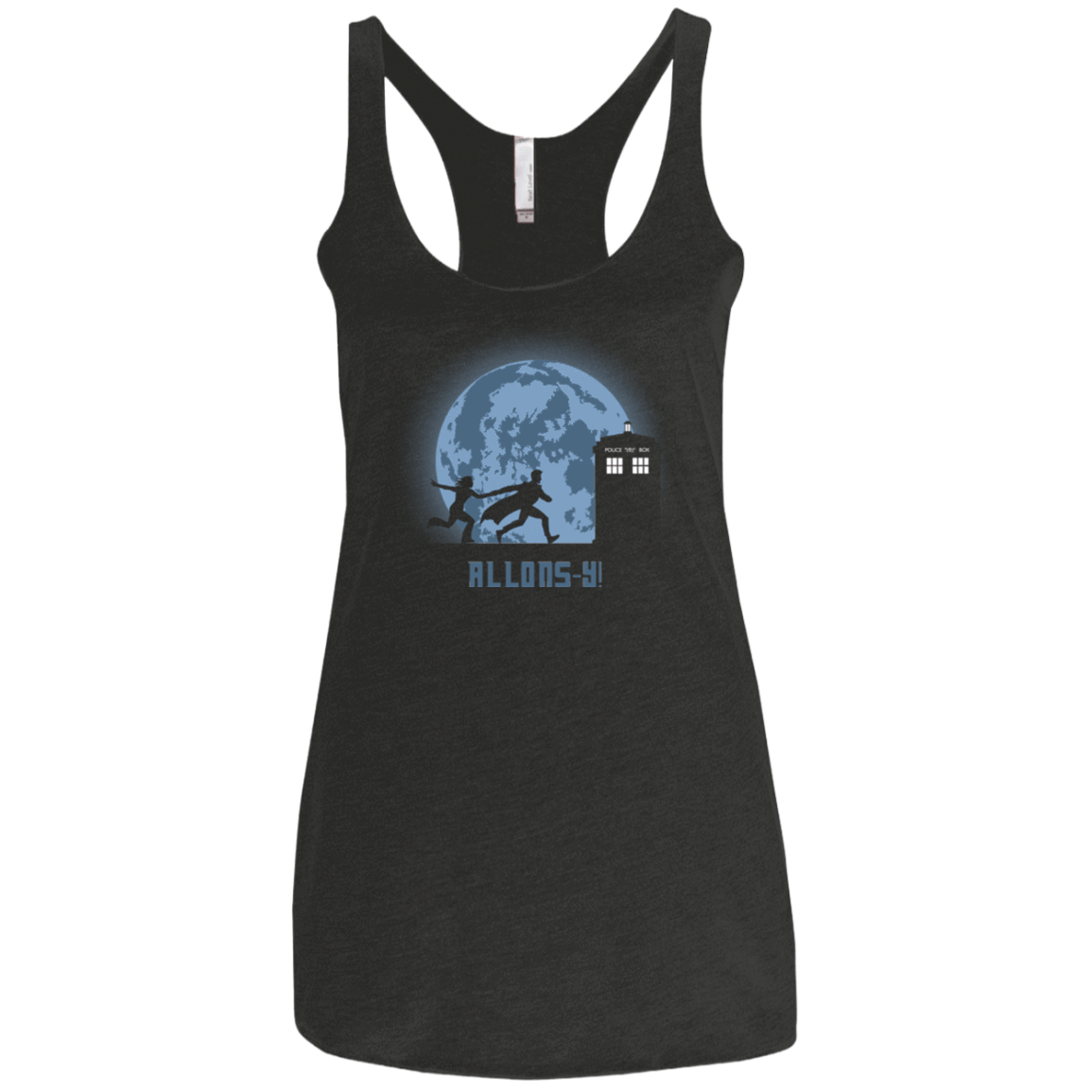T-Shirts Vintage Black / X-Small Allons y! Women's Triblend Racerback Tank