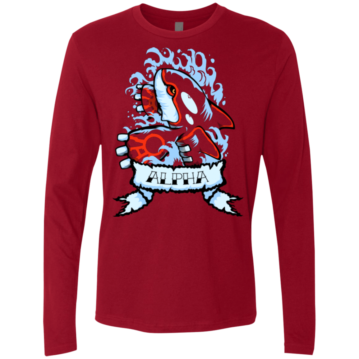 T-Shirts Cardinal / Small Alpha Men's Premium Long Sleeve