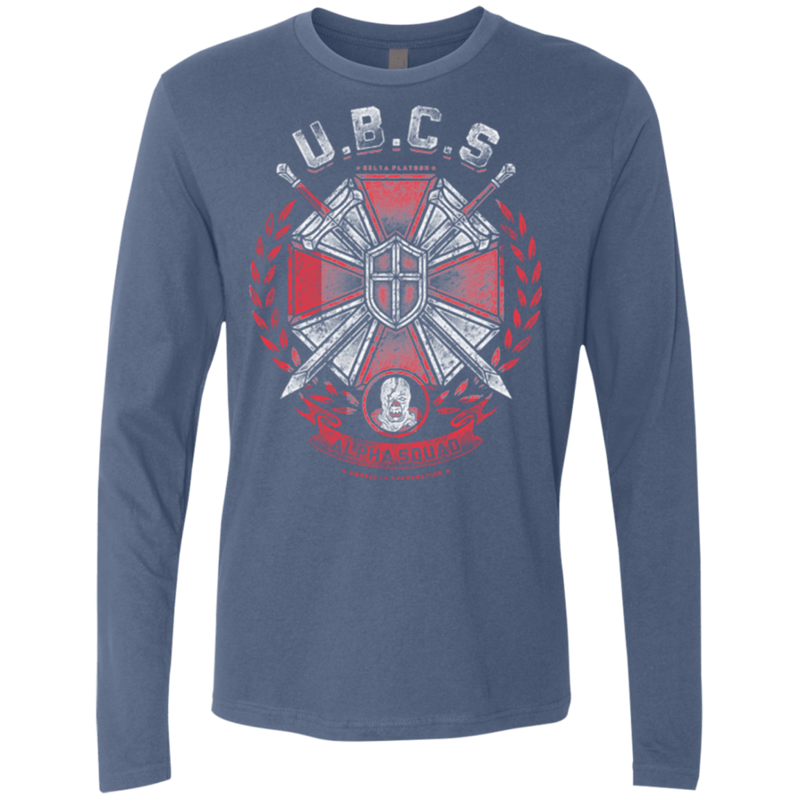 T-Shirts Indigo / Small ALPHA SQUAD Men's Premium Long Sleeve