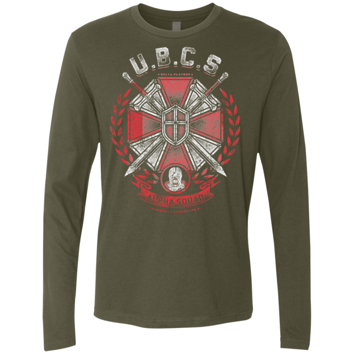 T-Shirts Military Green / Small ALPHA SQUAD Men's Premium Long Sleeve