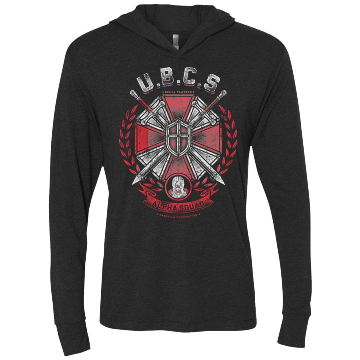 T-Shirts Vintage Black / X-Small ALPHA SQUAD Triblend Long Sleeve Hoodie Tee