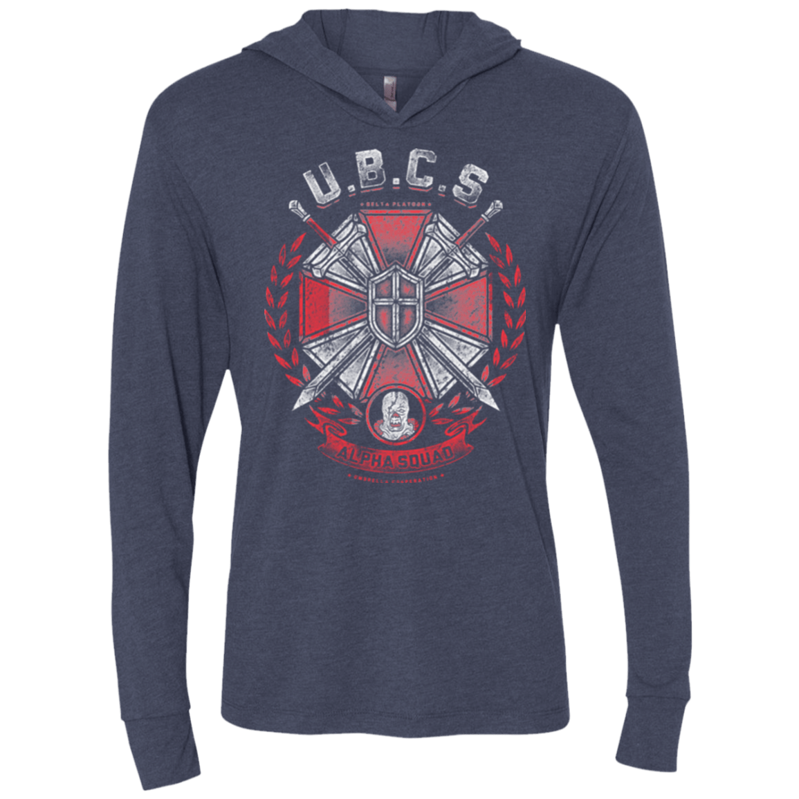 T-Shirts Vintage Navy / X-Small ALPHA SQUAD Triblend Long Sleeve Hoodie Tee