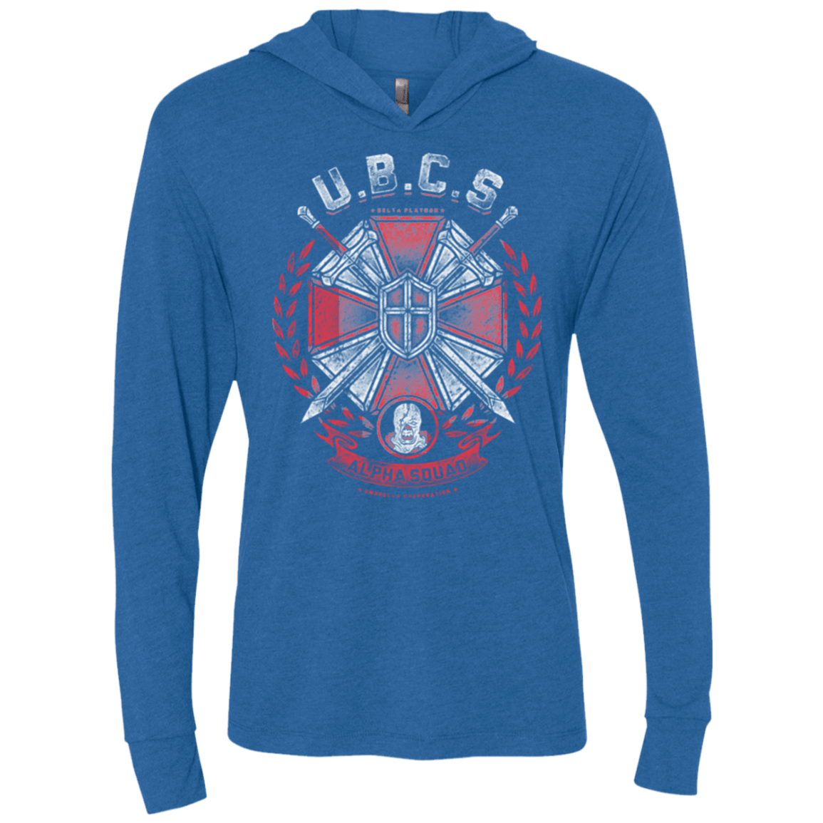 T-Shirts Vintage Royal / X-Small ALPHA SQUAD Triblend Long Sleeve Hoodie Tee