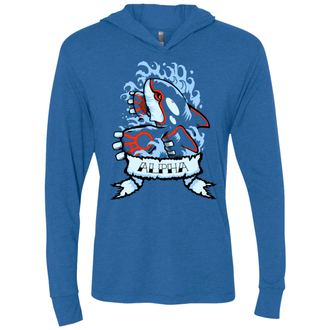 T-Shirts Vintage Royal / X-Small Alpha Triblend Long Sleeve Hoodie Tee