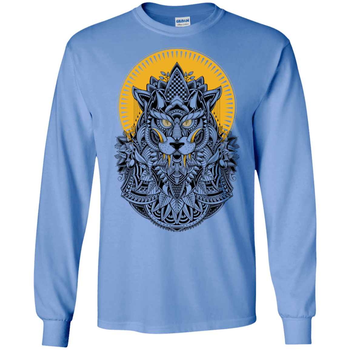 T-Shirts Carolina Blue / S Alpha Wolf Men's Long Sleeve T-Shirt