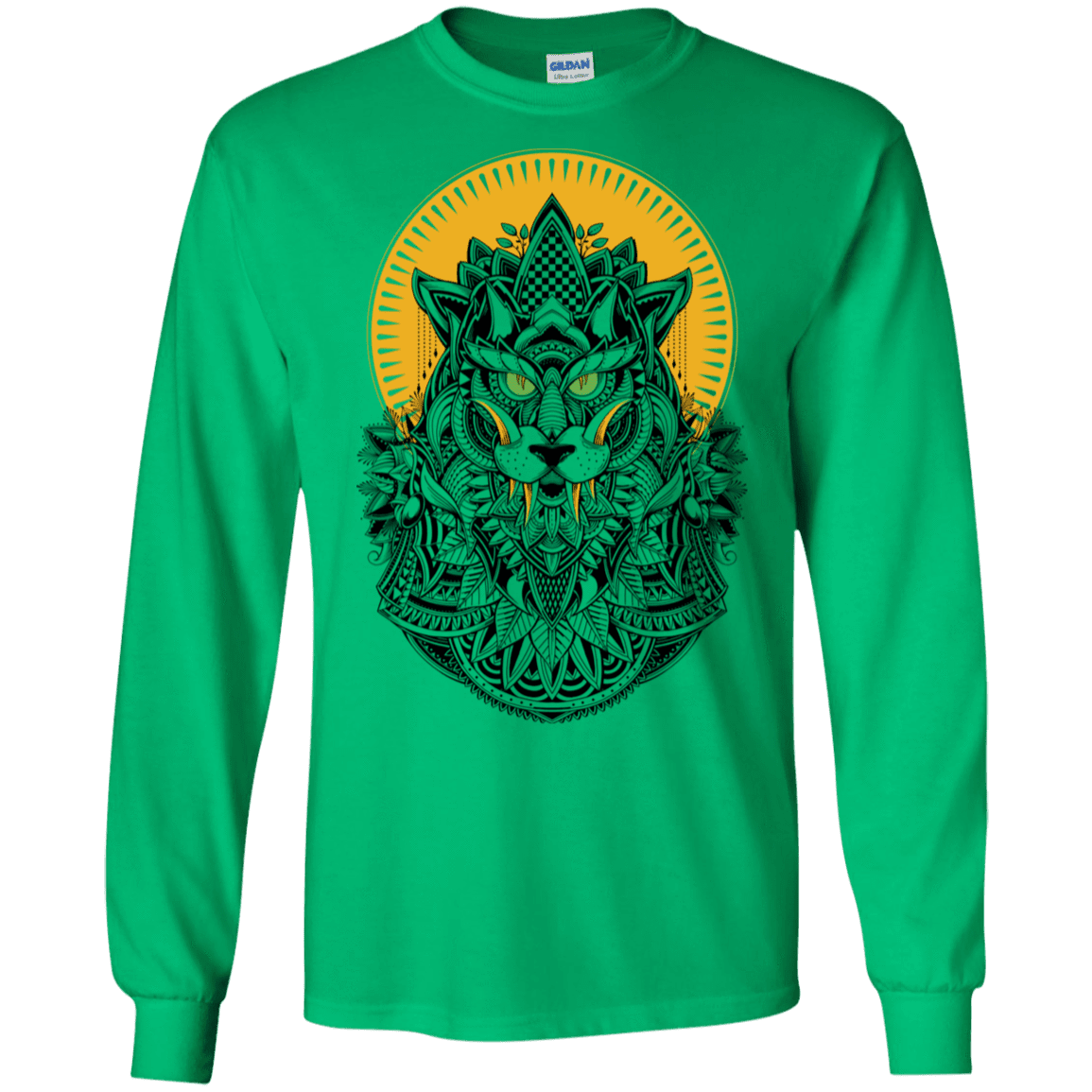 T-Shirts Irish Green / S Alpha Wolf Men's Long Sleeve T-Shirt