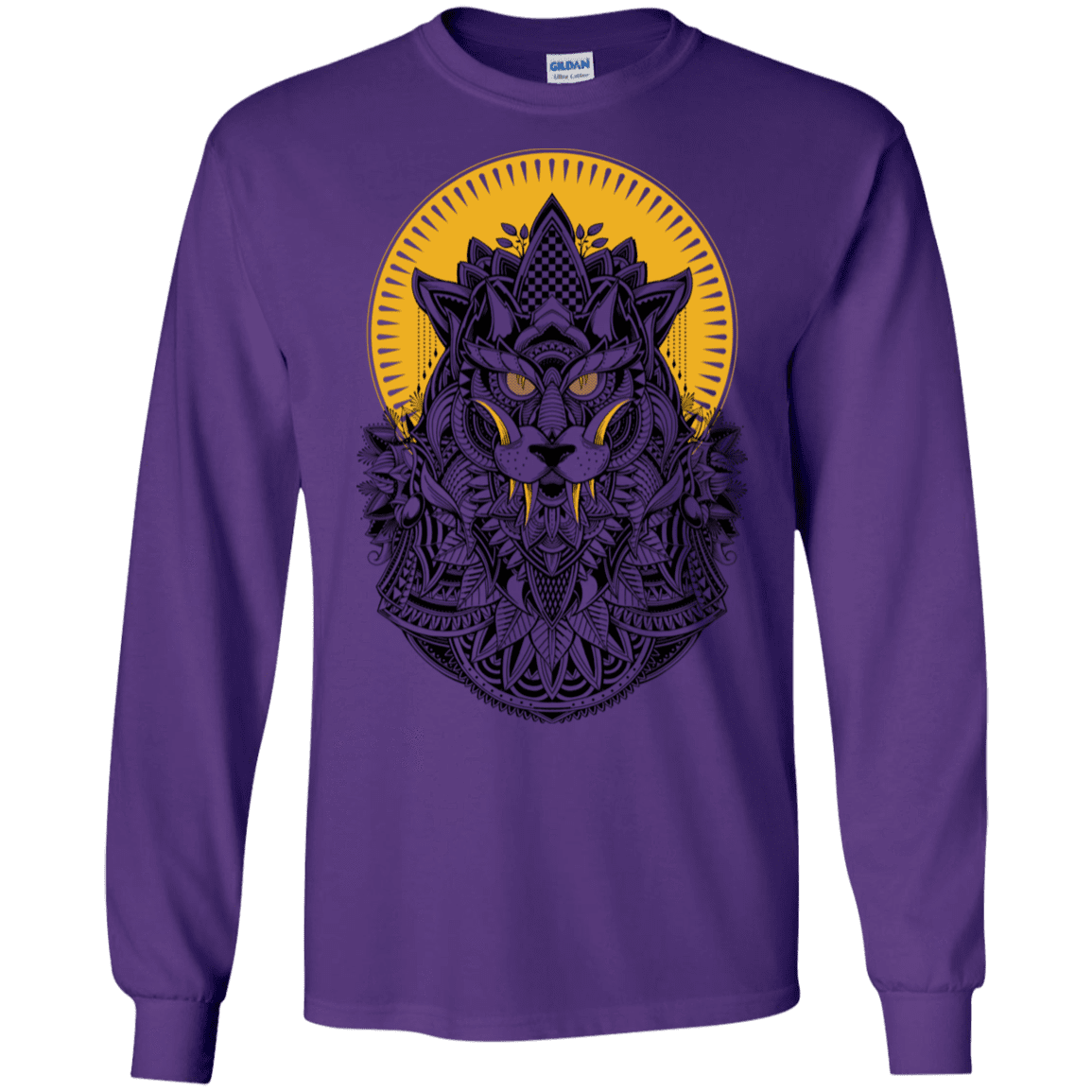 T-Shirts Purple / S Alpha Wolf Men's Long Sleeve T-Shirt