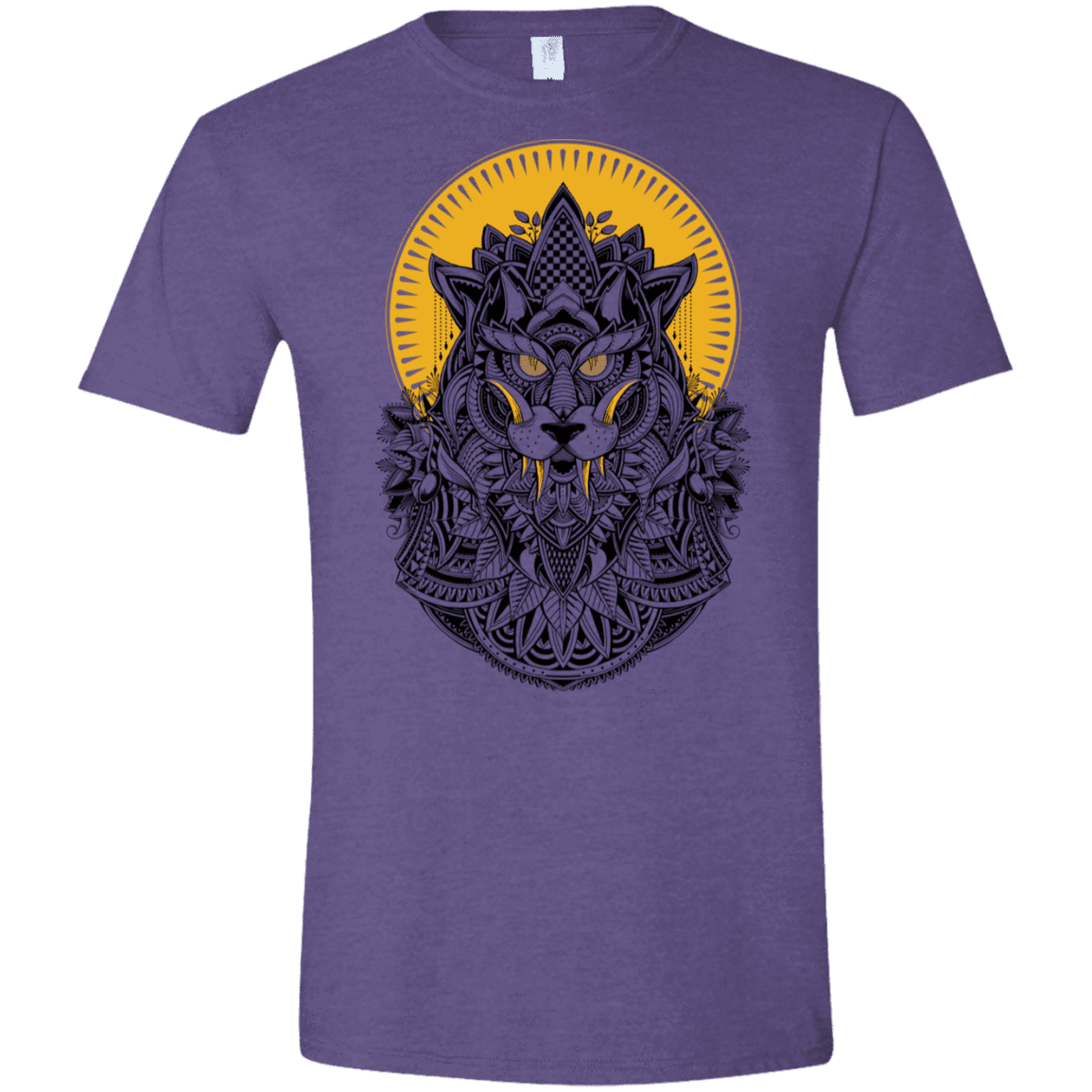 T-Shirts Heather Purple / S Alpha Wolf Men's Semi-Fitted Softstyle