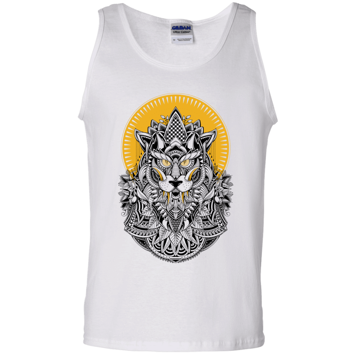 T-Shirts White / S Alpha Wolf Men's Tank Top