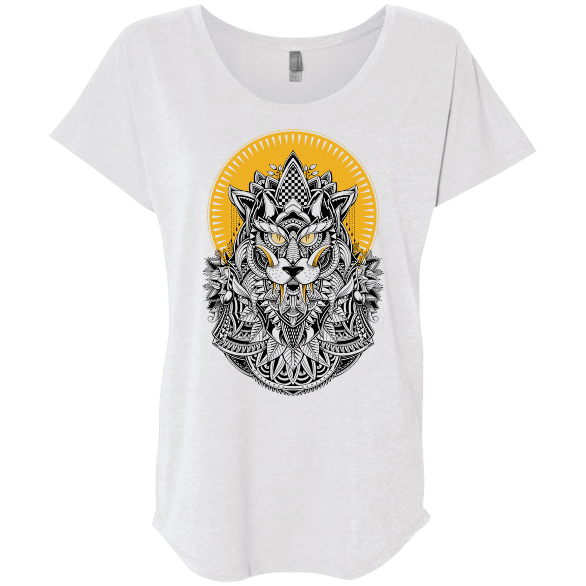 T-Shirts Heather White / X-Small Alpha Wolf Triblend Dolman Sleeve