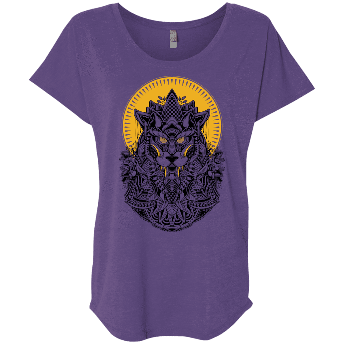 T-Shirts Purple Rush / X-Small Alpha Wolf Triblend Dolman Sleeve