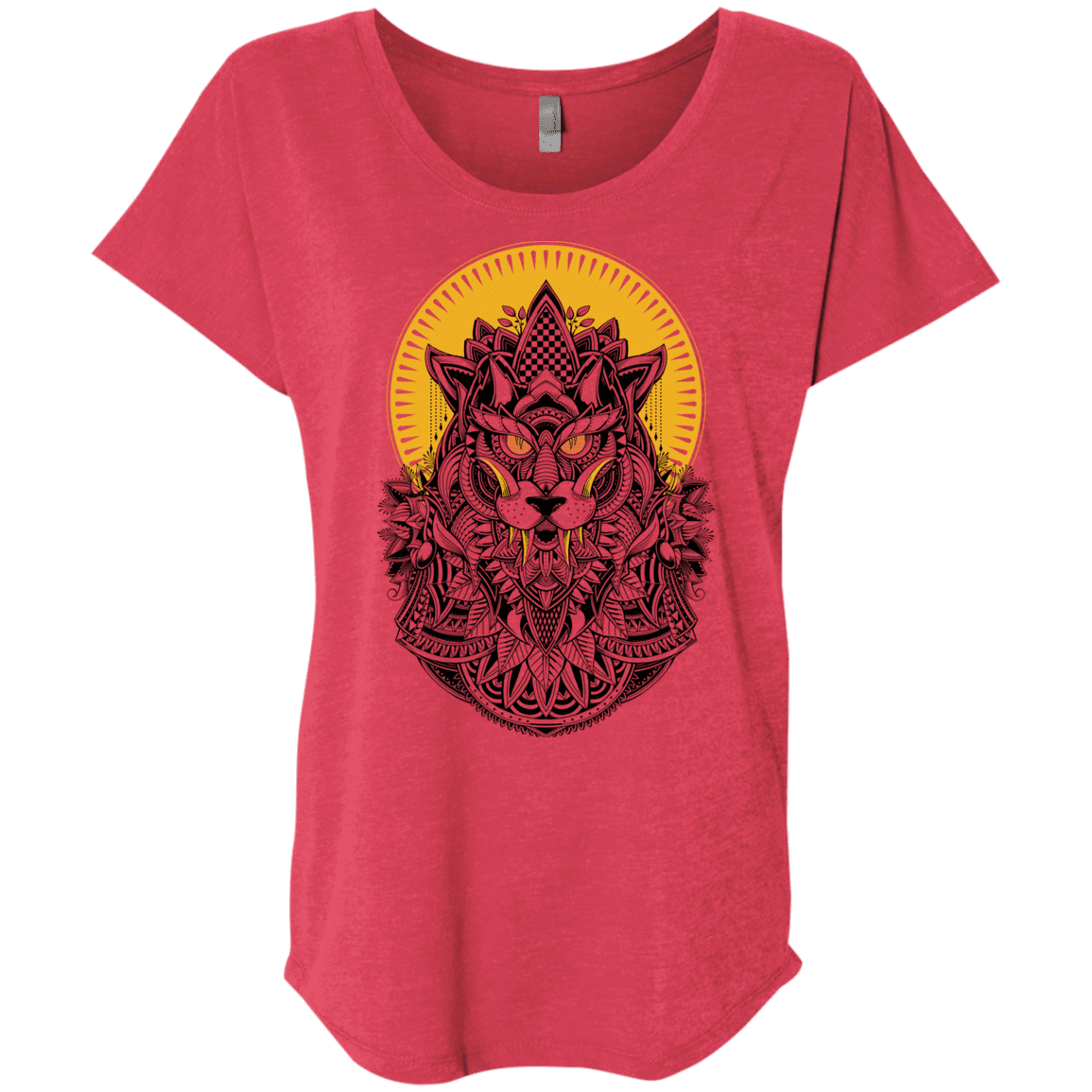 T-Shirts Vintage Red / X-Small Alpha Wolf Triblend Dolman Sleeve