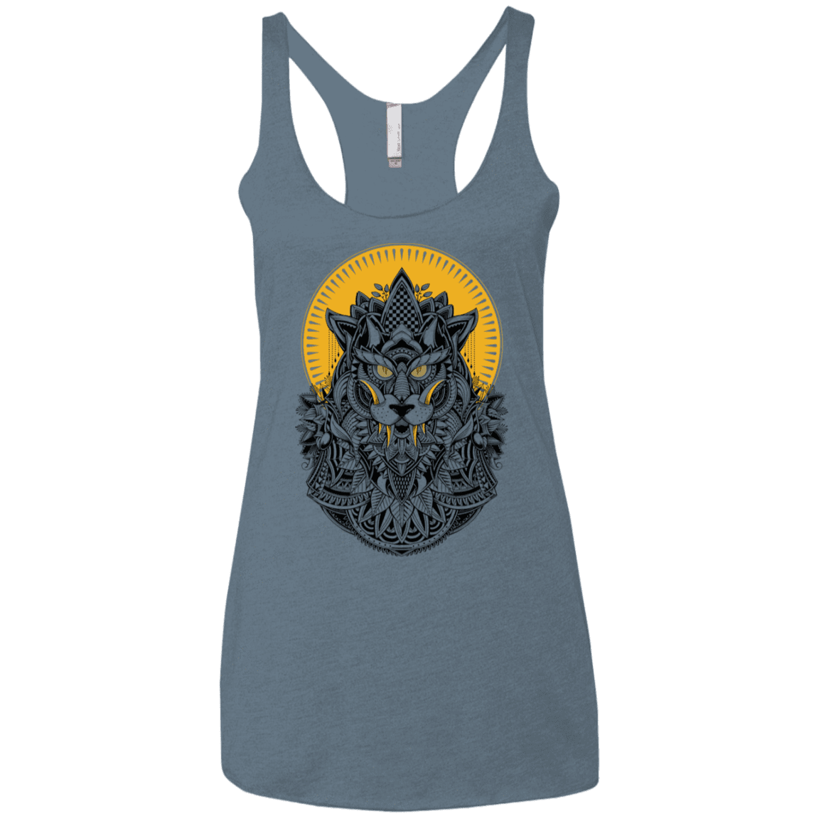T-Shirts Indigo / X-Small Alpha Wolf Women's Triblend Racerback Tank
