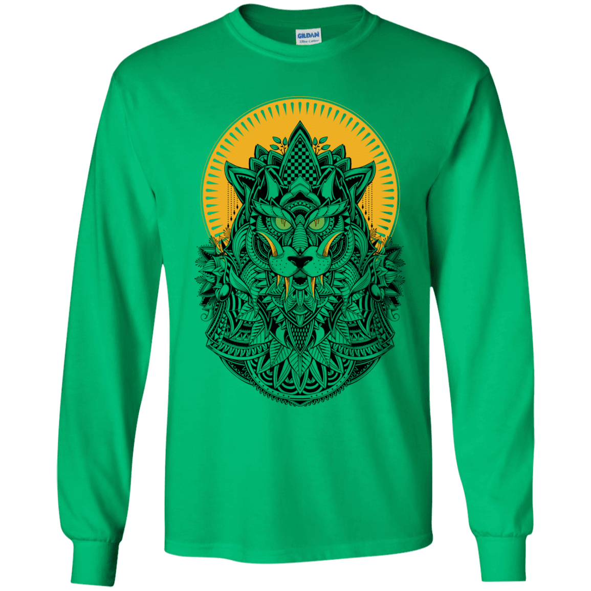 T-Shirts Irish Green / YS Alpha Wolf Youth Long Sleeve T-Shirt