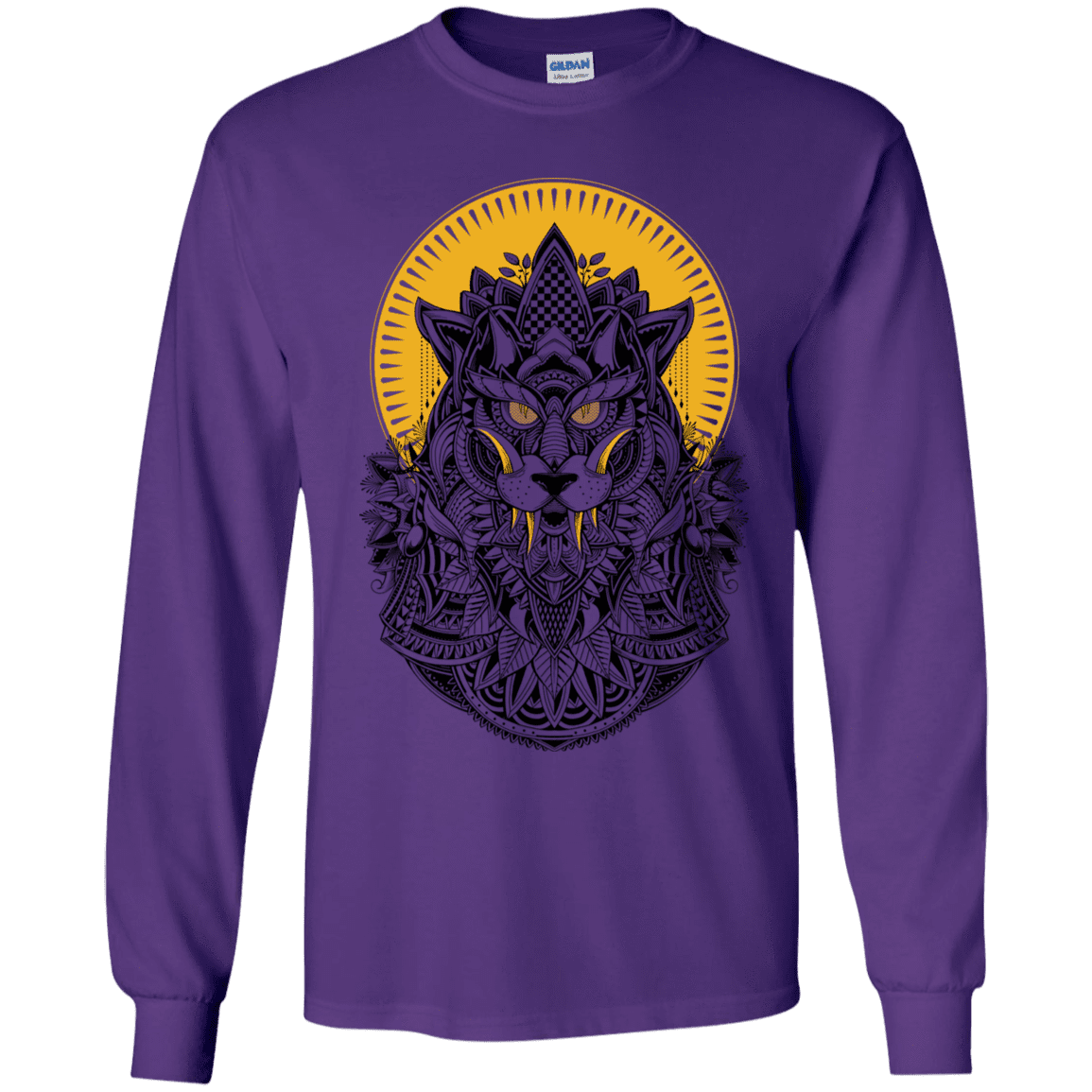 T-Shirts Purple / YS Alpha Wolf Youth Long Sleeve T-Shirt
