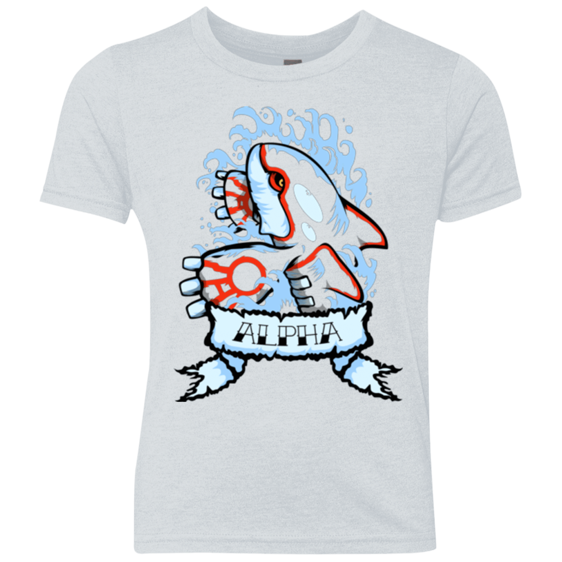 T-Shirts Heather White / YXS Alpha Youth Triblend T-Shirt