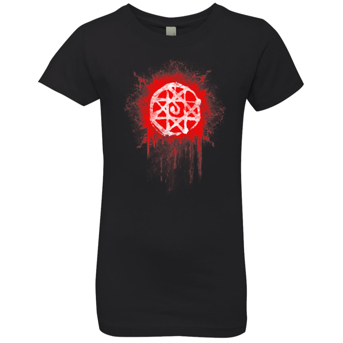 T-Shirts Black / YXS Alphonse Elric Blood Seal Girls Premium T-Shirt