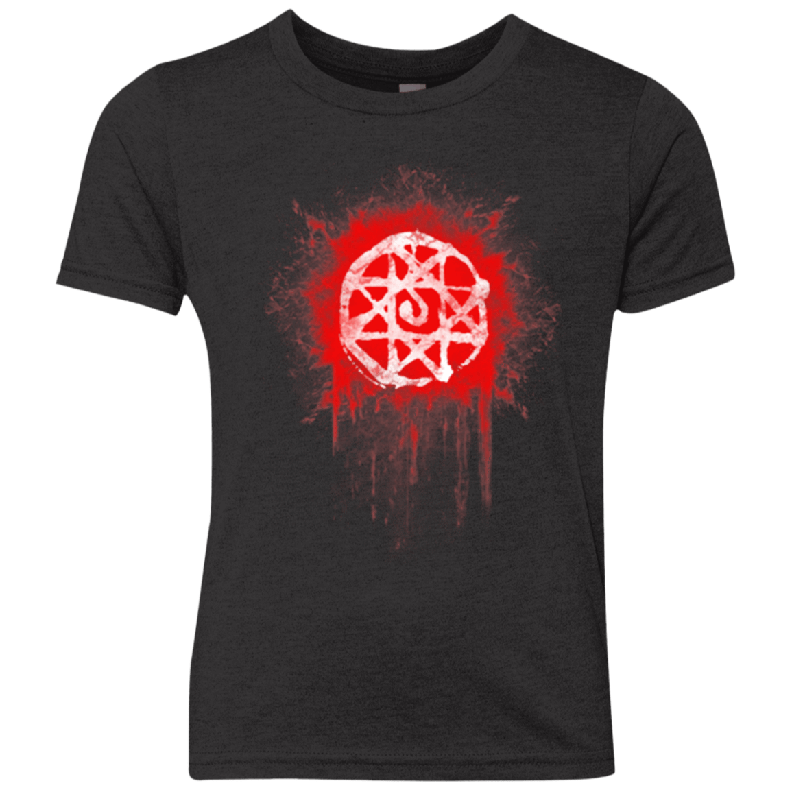 T-Shirts Vintage Black / YXS Alphonse Elric Blood Seal Youth Triblend T-Shirt