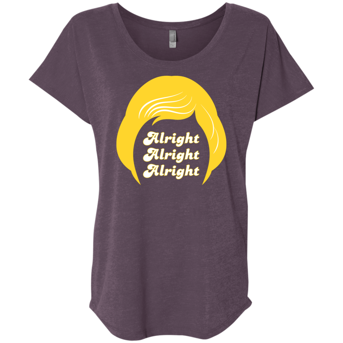 T-Shirts Vintage Purple / X-Small Alright Triblend Dolman Sleeve