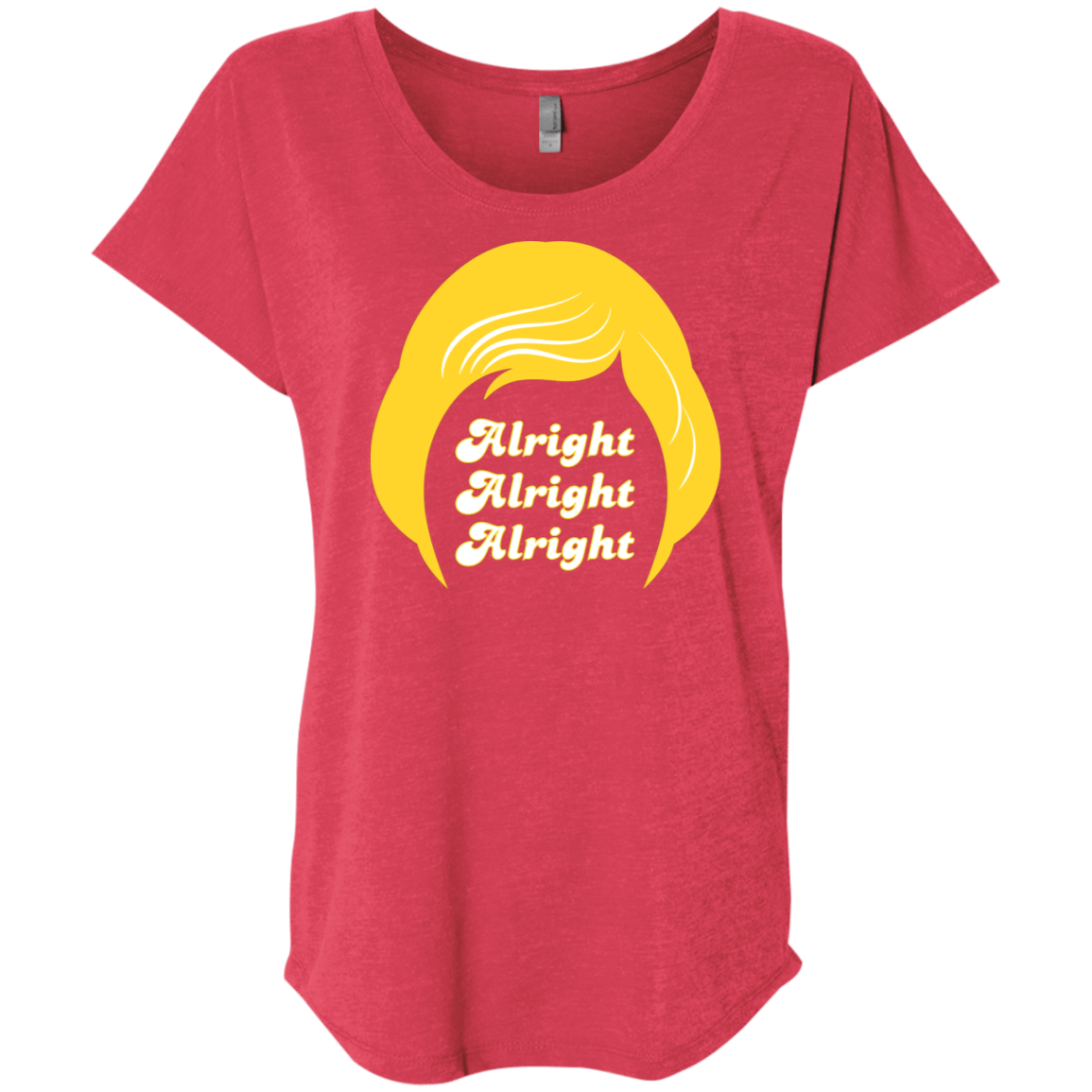 T-Shirts Vintage Red / X-Small Alright Triblend Dolman Sleeve