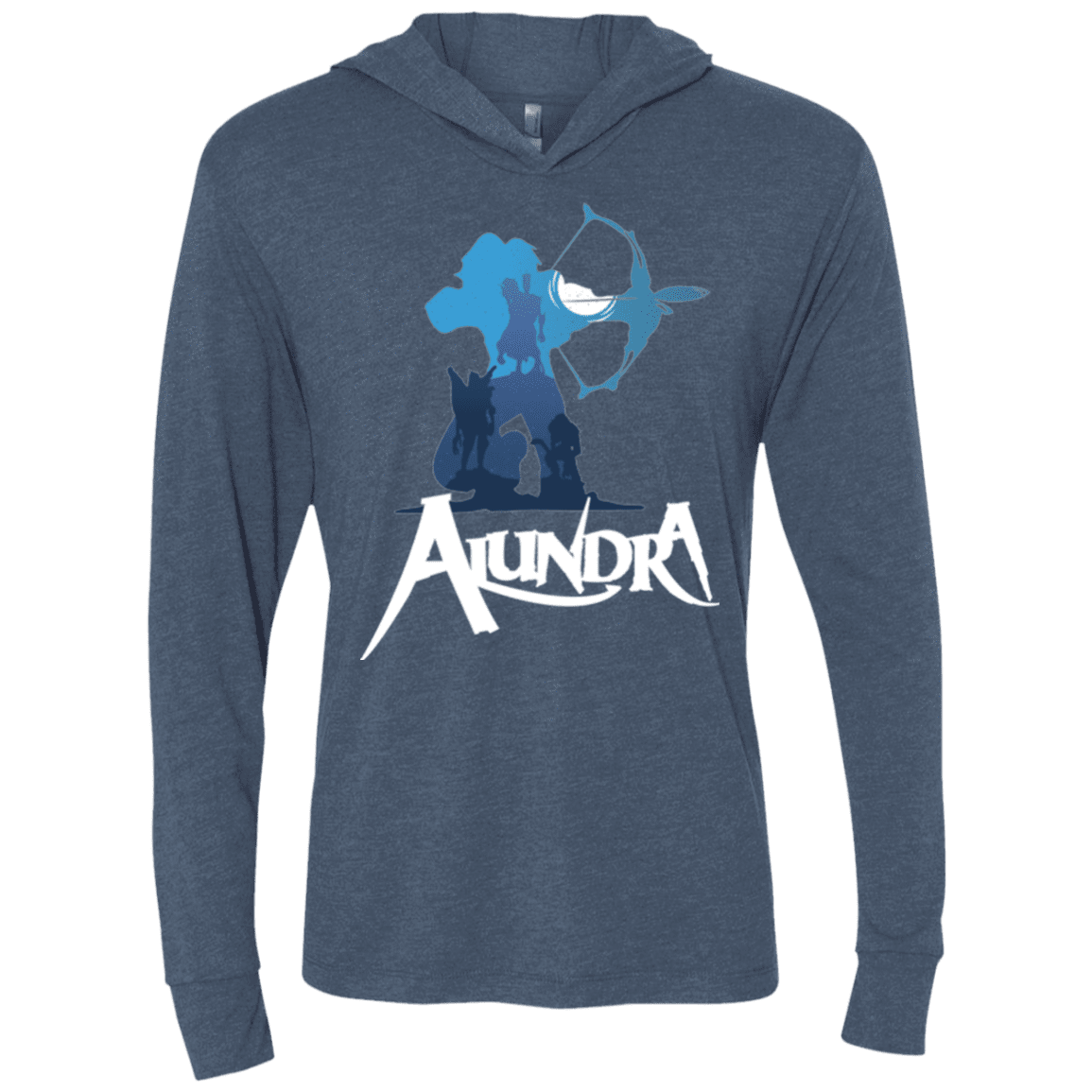 T-Shirts Indigo / X-Small Alundra Triblend Long Sleeve Hoodie Tee