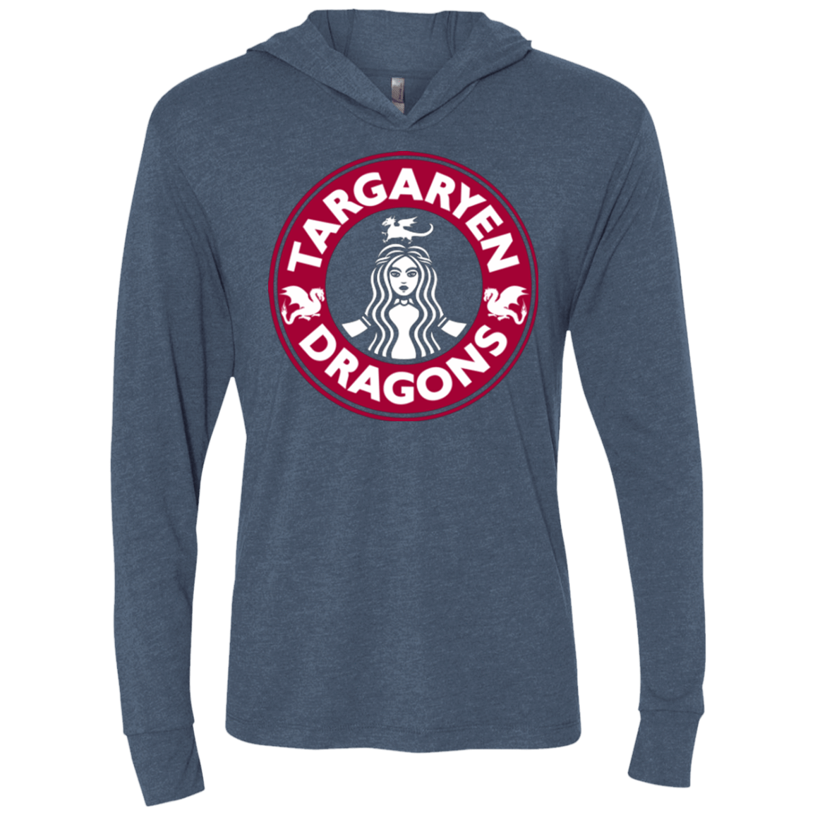 T-Shirts Indigo / X-Small Always Hot Triblend Long Sleeve Hoodie Tee