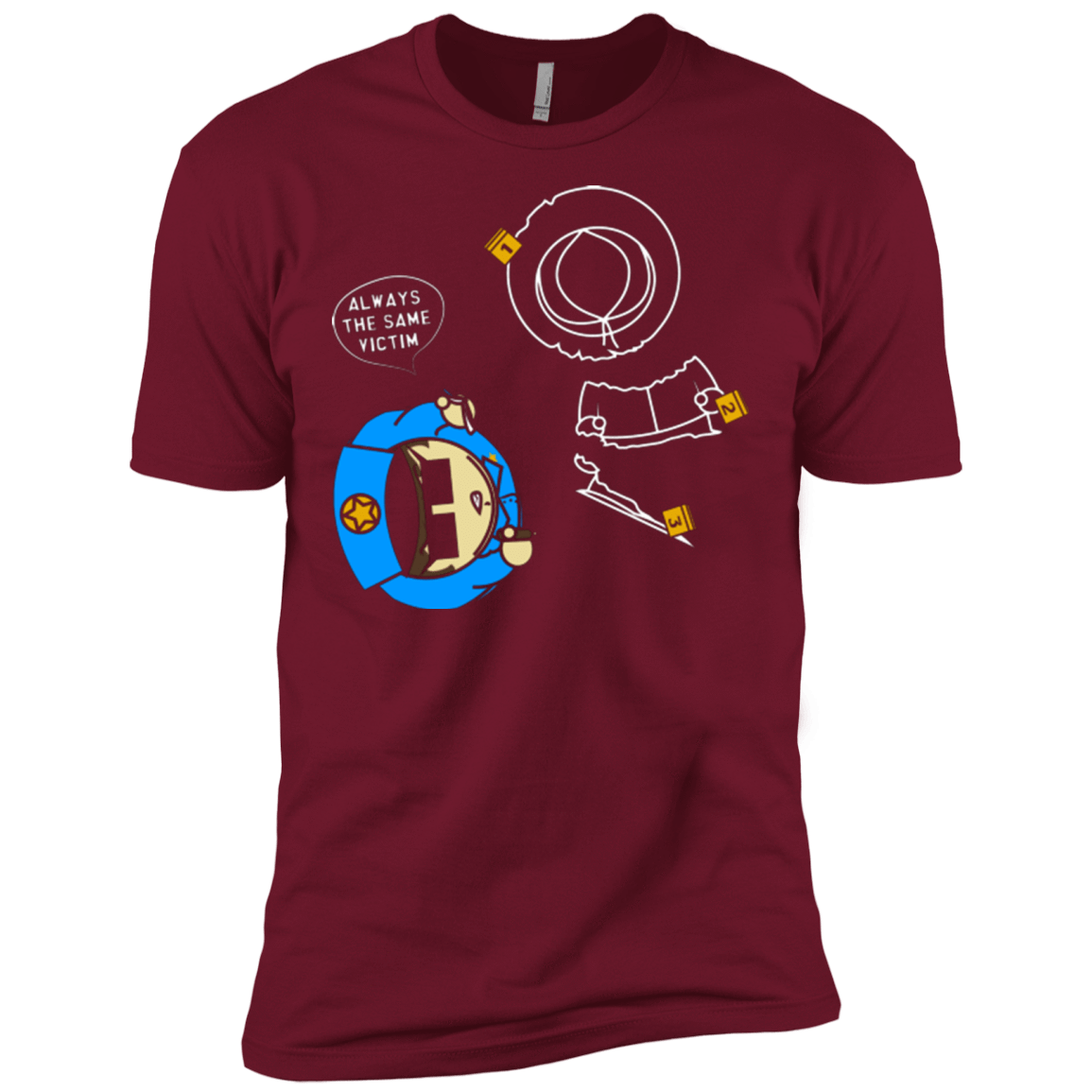 T-Shirts Cardinal / X-Small ALWAYS THE SAME VICTIM Men's Premium T-Shirt