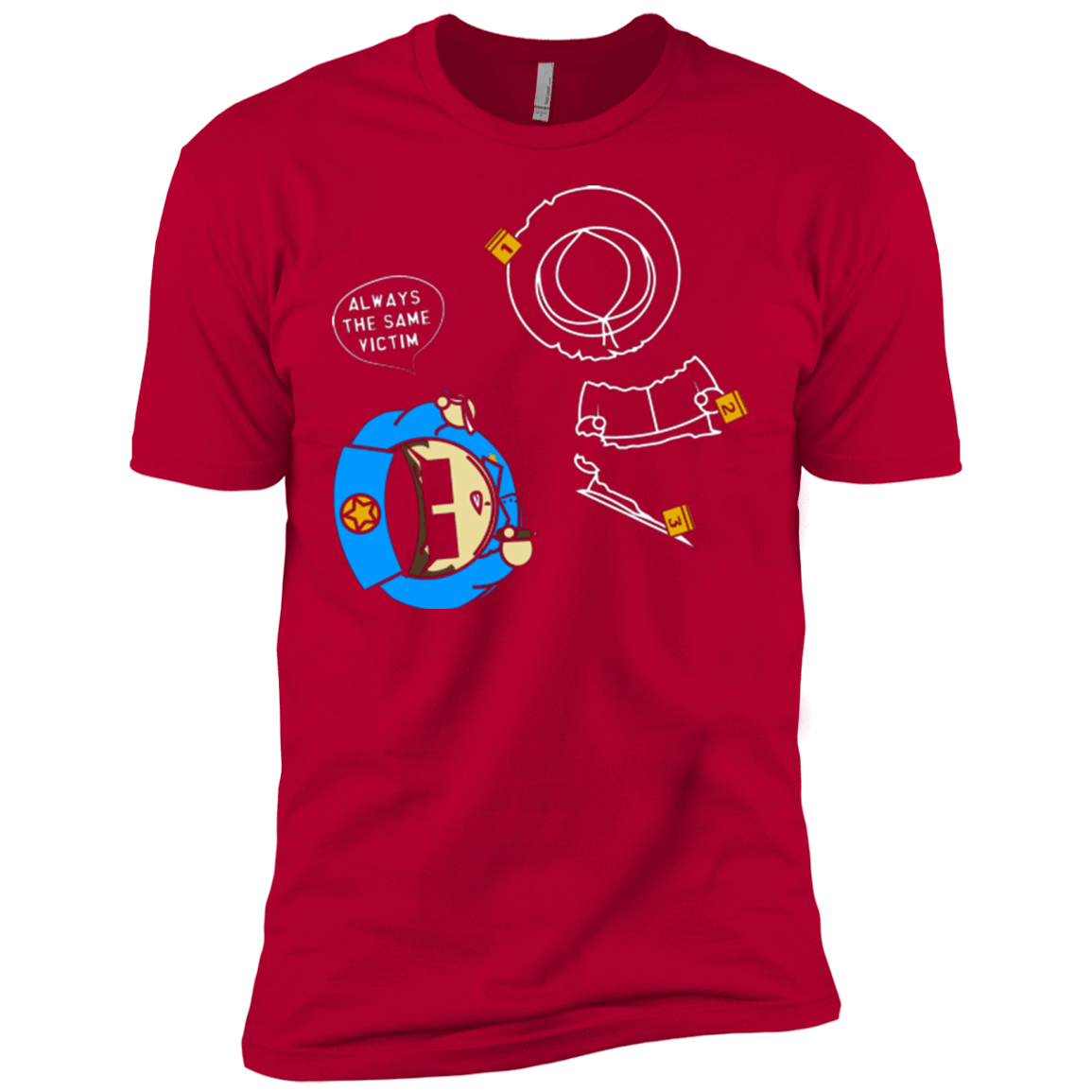 T-Shirts Red / X-Small ALWAYS THE SAME VICTIM Men's Premium T-Shirt