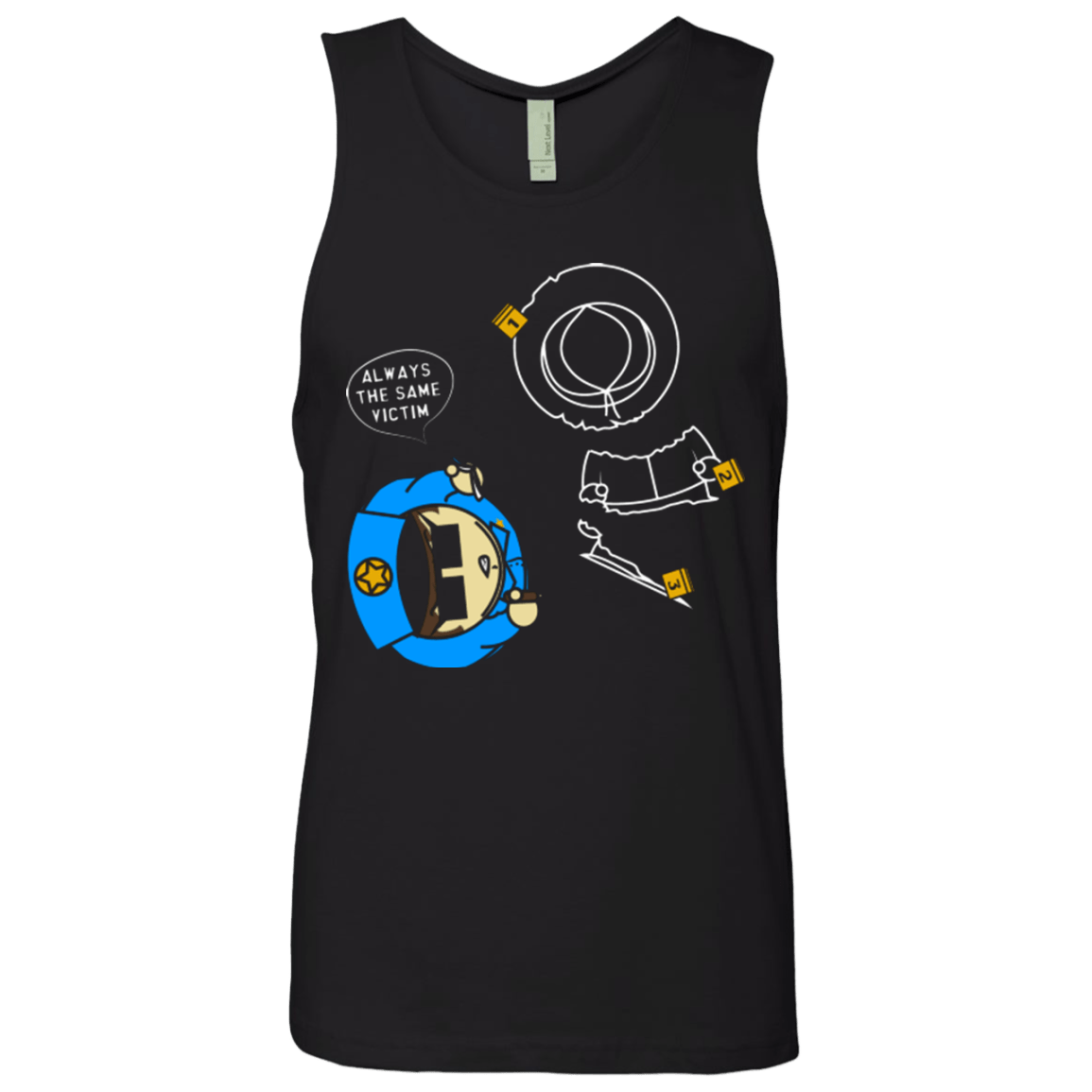 T-Shirts Black / Small ALWAYS THE SAME VICTIM Men's Premium Tank Top