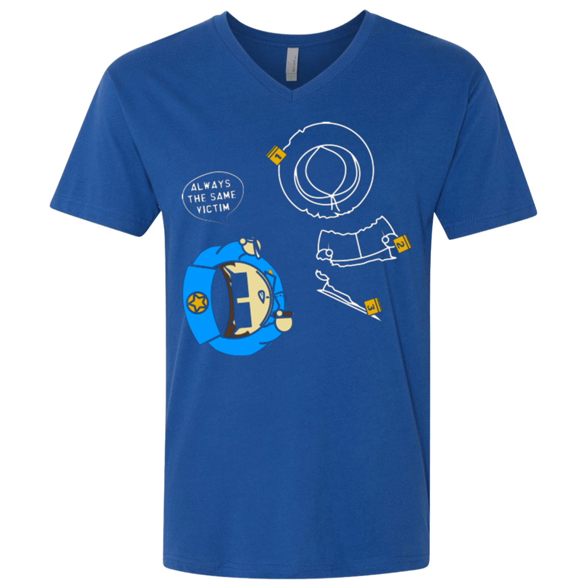 T-Shirts Royal / X-Small ALWAYS THE SAME VICTIM Men's Premium V-Neck