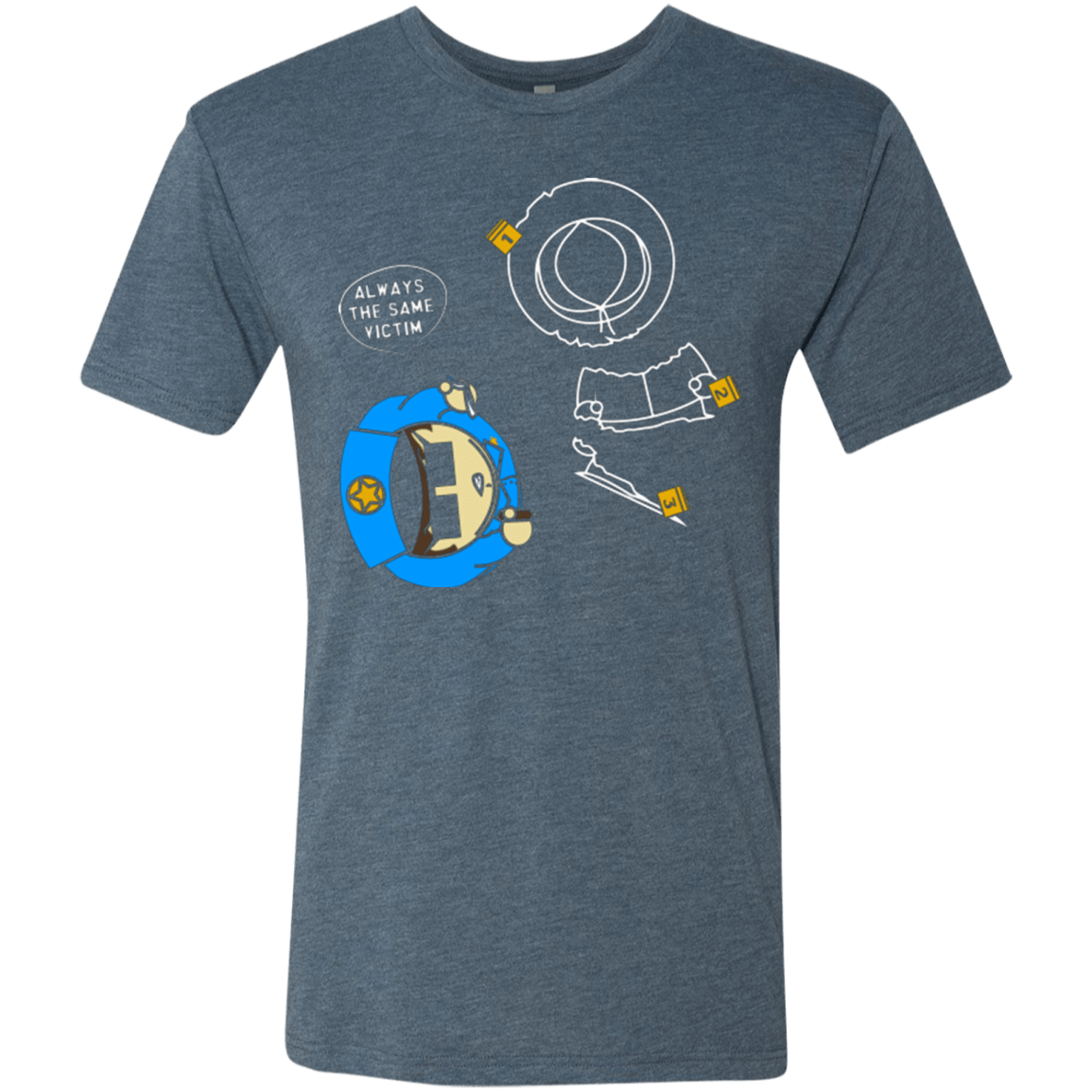 T-Shirts Indigo / Small ALWAYS THE SAME VICTIM Men's Triblend T-Shirt