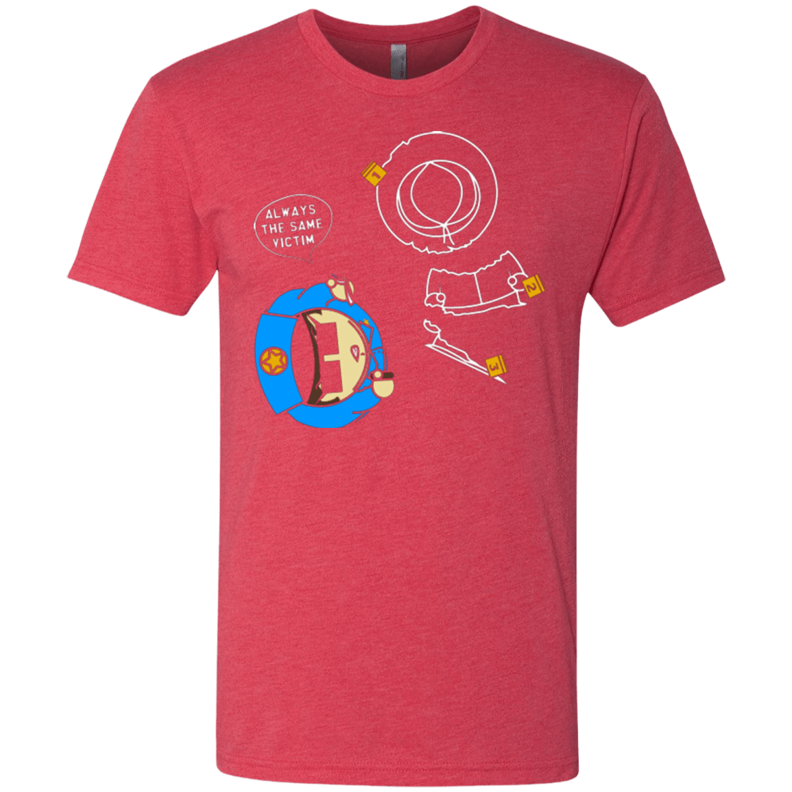 T-Shirts Vintage Red / Small ALWAYS THE SAME VICTIM Men's Triblend T-Shirt