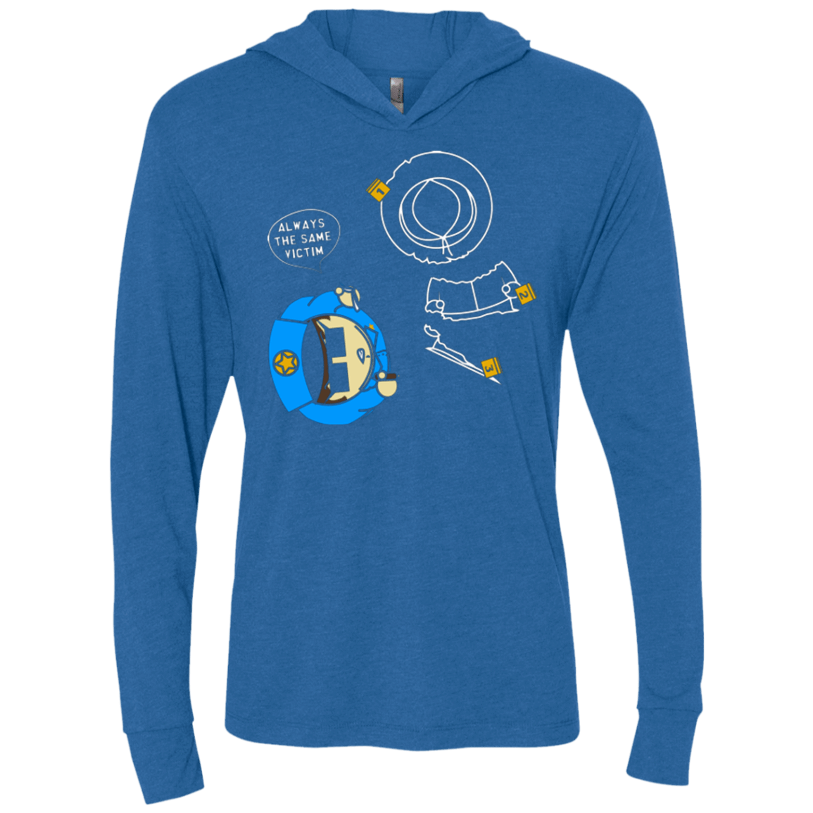 T-Shirts Vintage Royal / X-Small ALWAYS THE SAME VICTIM Triblend Long Sleeve Hoodie Tee