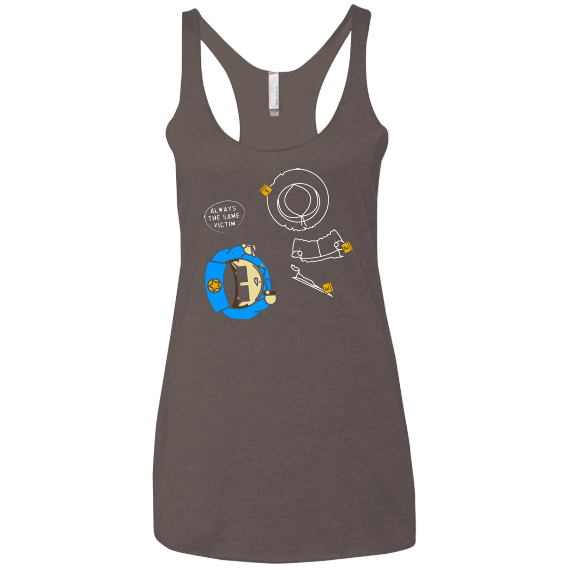 T-Shirts Macchiato / X-Small ALWAYS THE SAME VICTIM Women's Triblend Racerback Tank